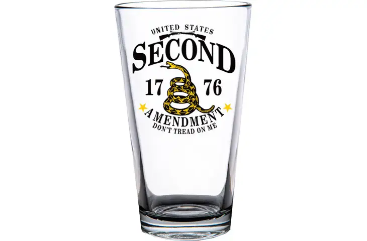 2 Monkey Trading Don't Tread On Me Americana Pint Glass